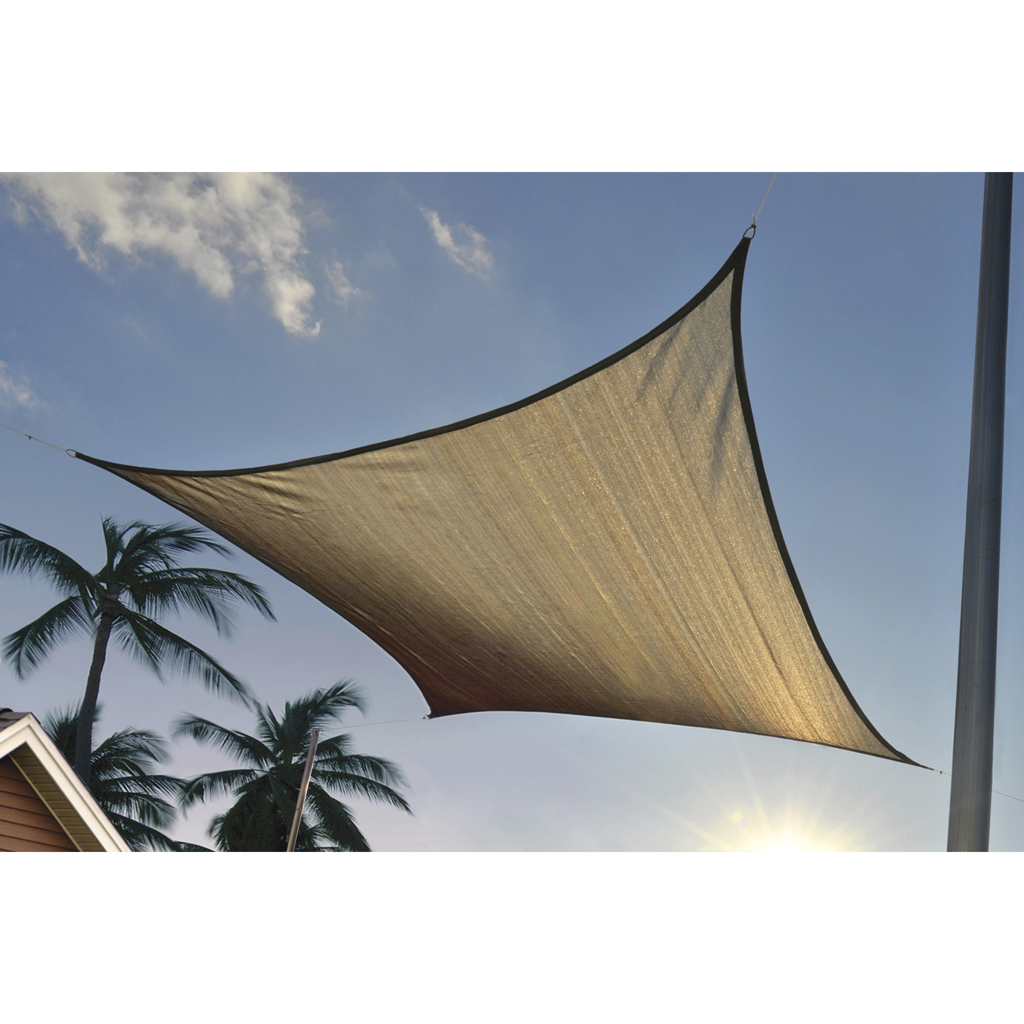 ShelterLogic Sun Shade Sail, 16ft. Square, Sand, Model# 64155